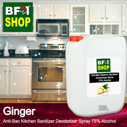 (ABKSD) Ginger Anti-Bac Kitchen Sanitizer Deodorizer Spray - 75% Alcohol - 25L