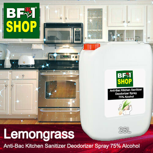 (ABKSD) Lemongrass Anti-Bac Kitchen Sanitizer Deodorizer Spray - 75% Alcohol - 25L