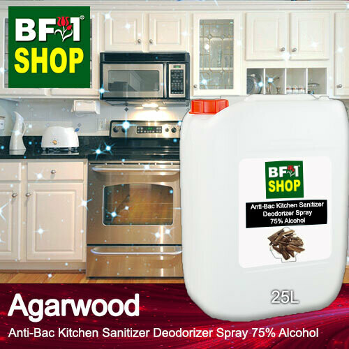 (ABKSD) Agarwood Anti-Bac Kitchen Sanitizer Deodorizer Spray - 75% Alcohol - 25L (ABKSD) Agarwood Anti-Bac Kitchen Sanitizer Deodorizer Spray - 75% Alcohol - 25L