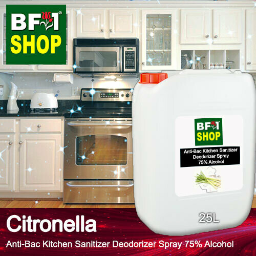 (ABKSD) Citronella Anti-Bac Kitchen Sanitizer Deodorizer Spray - 75% Alcohol - 25L