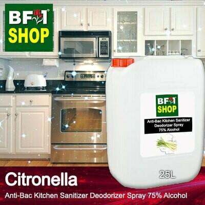 (ABKSD) Citronella Anti-Bac Kitchen Sanitizer Deodorizer Spray - 75% Alcohol - 25L (ABKSD) Citronella Anti-Bac Kitchen Sanitizer Deodorizer Spray - 75% Alcohol - 25L
