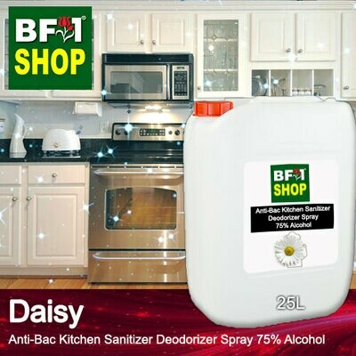 (ABKSD) Daisy Anti-Bac Kitchen Sanitizer Deodorizer Spray - 75% Alcohol - 25L (ABKSD) Daisy Anti-Bac Kitchen Sanitizer Deodorizer Spray - 75% Alcohol - 25L