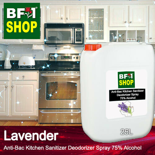 (ABKSD) Lavender Anti-Bac Kitchen Sanitizer Deodorizer Spray - 75% Alcohol - 25L