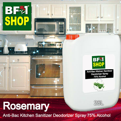 (ABKSD) Rosemary Anti-Bac Kitchen Sanitizer Deodorizer Spray - 75% Alcohol - 25L (ABKSD) Rosemary Anti-Bac Kitchen Sanitizer Deodorizer Spray - 75% Alcohol - 25L