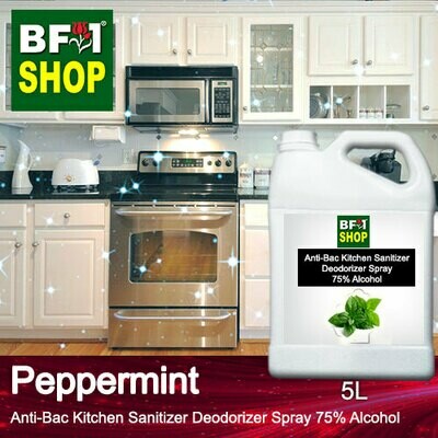 (ABKSD) mint - Peppermint Anti-Bac Kitchen Sanitizer Deodorizer Spray - 75% Alcohol - 5L (ABKSD) mint - Peppermint Anti-Bac Kitchen Sanitizer Deodorizer Spray - 75% Alcohol - 5L
