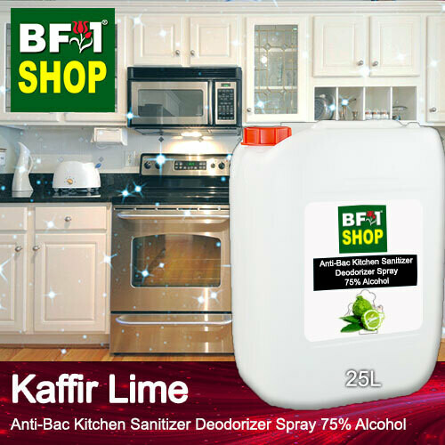(ABKSD) lime - Kaffir Lime Anti-Bac Kitchen Sanitizer Deodorizer Spray - 75% Alcohol - 25L