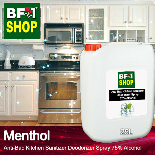 (ABKSD) Menthol Anti-Bac Kitchen Sanitizer Deodorizer Spray - 75% Alcohol - 25L