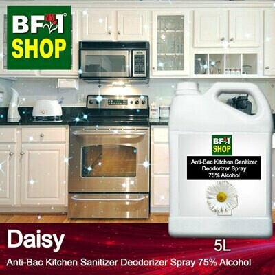 (ABKSD) Daisy Anti-Bac Kitchen Sanitizer Deodorizer Spray - 75% Alcohol - 5L (ABKSD) Daisy Anti-Bac Kitchen Sanitizer Deodorizer Spray - 75% Alcohol - 5L