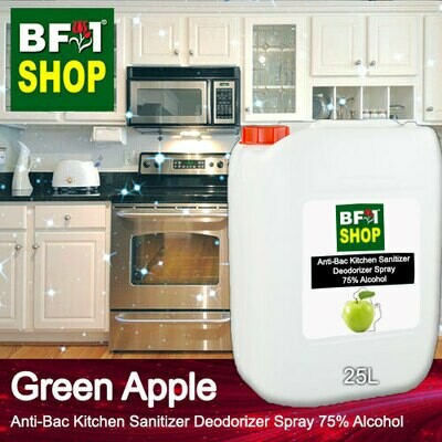 (ABKSD) Apple - Green Apple Anti-Bac Kitchen Sanitizer Deodorizer Spray - 75% Alcohol - 25L (ABKSD) Apple - Green Apple Anti-Bac Kitchen Sanitizer Deodorizer Spray - 75% Alcohol - 25L