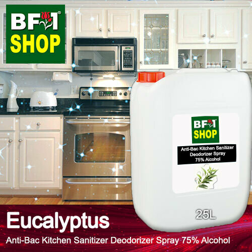 (ABKSD) Eucalyptus Anti-Bac Kitchen Sanitizer Deodorizer Spray - 75% Alcohol - 25L