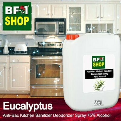 (ABKSD) Eucalyptus Anti-Bac Kitchen Sanitizer Deodorizer Spray - 75% Alcohol - 25L (ABKSD) Eucalyptus Anti-Bac Kitchen Sanitizer Deodorizer Spray - 75% Alcohol - 25L