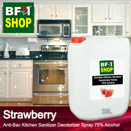 (ABKSD) Strawberry Anti-Bac Kitchen Sanitizer Deodorizer Spray - 75% Alcohol - 25L