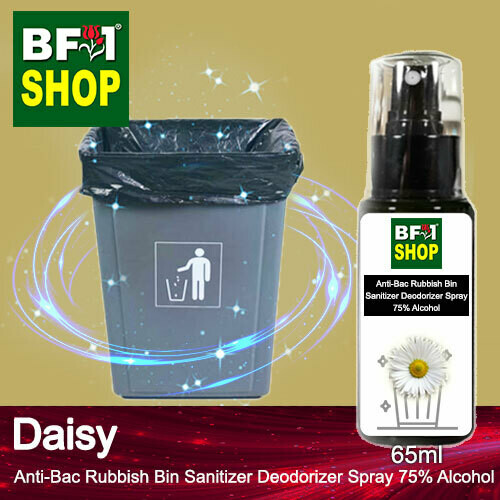 (ABRBSD) Daisy Anti-Bac Rubbish Bin Sanitizer Deodorizer Spray - 75% Alcohol - 65ml