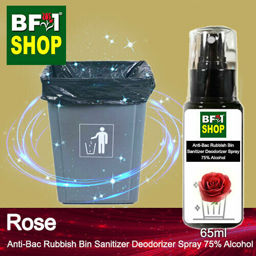 (ABRBSD) Rose Anti-Bac Rubbish Bin Sanitizer Deodorizer Spray - 75% Alcohol - 65ml