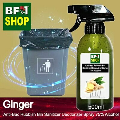 (ABRBSD) Ginger Anti-Bac Rubbish Bin Sanitizer Deodorizer Spray - 75% Alcohol - 500ml