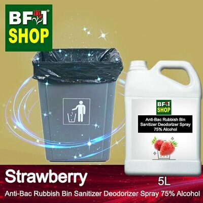 (ABRBSD) Strawberry Anti-Bac Rubbish Bin Sanitizer Deodorizer Spray - 75% Alcohol - 5L