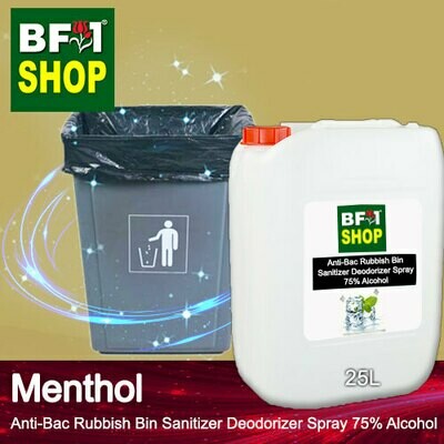 (ABRBSD) Menthol Anti-Bac Rubbish Bin Sanitizer Deodorizer Spray - 75% Alcohol - 25L (ABRBSD) Menthol Anti-Bac Rubbish Bin Sanitizer Deodorizer Spray - 75% Alcohol - 25L