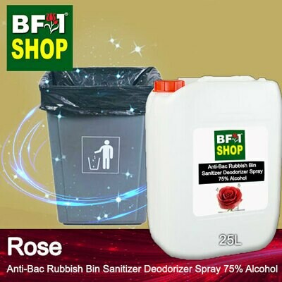 (ABRBSD) Rose Anti-Bac Rubbish Bin Sanitizer Deodorizer Spray - 75% Alcohol - 25L (ABRBSD) Rose Anti-Bac Rubbish Bin Sanitizer Deodorizer Spray - 75% Alcohol - 25L