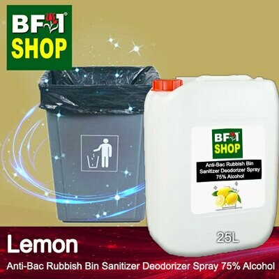 (ABRBSD) Lemon Anti-Bac Rubbish Bin Sanitizer Deodorizer Spray - 75% Alcohol - 25L (ABRBSD) Lemon Anti-Bac Rubbish Bin Sanitizer Deodorizer Spray - 75% Alcohol - 25L