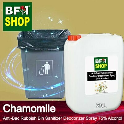 (ABRBSD) Chamomile Anti-Bac Rubbish Bin Sanitizer Deodorizer Spray - 75% Alcohol - 25L (ABRBSD) Chamomile Anti-Bac Rubbish Bin Sanitizer Deodorizer Spray - 75% Alcohol - 25L