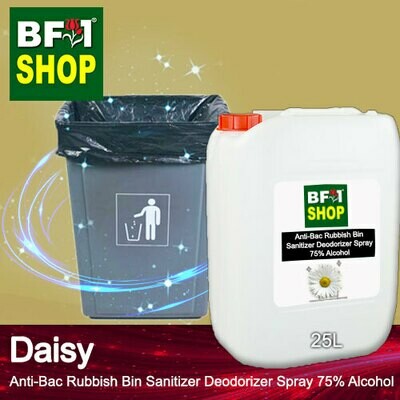 (ABRBSD) Daisy Anti-Bac Rubbish Bin Sanitizer Deodorizer Spray - 75% Alcohol - 25L (ABRBSD) Daisy Anti-Bac Rubbish Bin Sanitizer Deodorizer Spray - 75% Alcohol - 25L