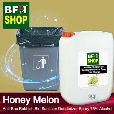 (ABRBSD) Honey Melon Anti-Bac Rubbish Bin Sanitizer Deodorizer Spray - 75% Alcohol - 25L