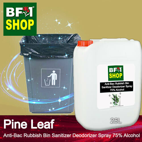 (ABRBSD) Pine Leaf Anti-Bac Rubbish Bin Sanitizer Deodorizer Spray - 75% Alcohol - 25L (ABRBSD) Pine Leaf Anti-Bac Rubbish Bin Sanitizer Deodorizer Spray - 75% Alcohol - 25L