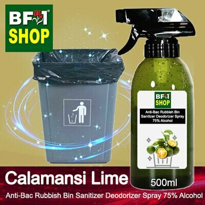 (ABRBSD) lime - Calamansi Lime Anti-Bac Rubbish Bin Sanitizer Deodorizer Spray - 75% Alcohol - 500ml