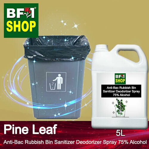 (ABRBSD) Pine Leaf Anti-Bac Rubbish Bin Sanitizer Deodorizer Spray - 75% Alcohol - 5L