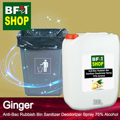(ABRBSD) Ginger Anti-Bac Rubbish Bin Sanitizer Deodorizer Spray - 75% Alcohol - 25L (ABRBSD) Ginger Anti-Bac Rubbish Bin Sanitizer Deodorizer Spray - 75% Alcohol - 25L