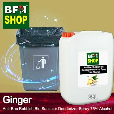 (ABRBSD) Ginger Anti-Bac Rubbish Bin Sanitizer Deodorizer Spray - 75% Alcohol - 25L (ABRBSD) Ginger Anti-Bac Rubbish Bin Sanitizer Deodorizer Spray - 75% Alcohol - 25L