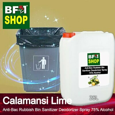 (ABRBSD) lime - Calamansi Lime Anti-Bac Rubbish Bin Sanitizer Deodorizer Spray - 75% Alcohol - 25L (ABRBSD) lime - Calamansi Lime Anti-Bac Rubbish Bin Sanitizer Deodorizer Spray - 75% Alcohol - 25L