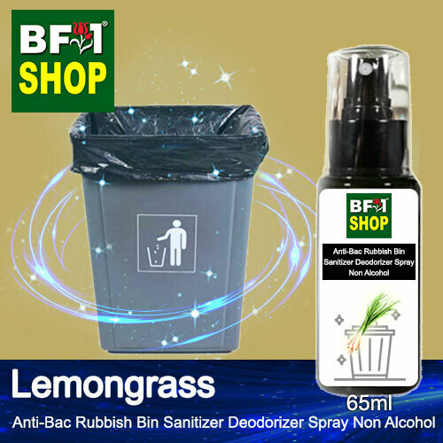 (ABRBSD) Lemongrass Anti-Bac Rubbish Bin Sanitizer Deodorizer Spray - Non Alcohol - 65ml