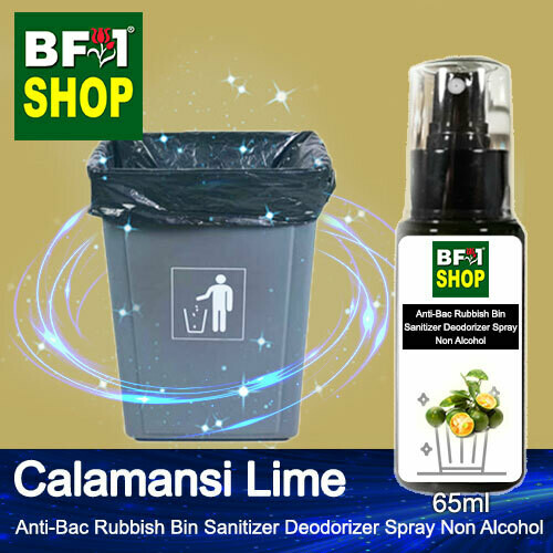 (ABRBSD) lime - Calamansi Lime Anti-Bac Rubbish Bin Sanitizer Deodorizer Spray - Non Alcohol - 65ml