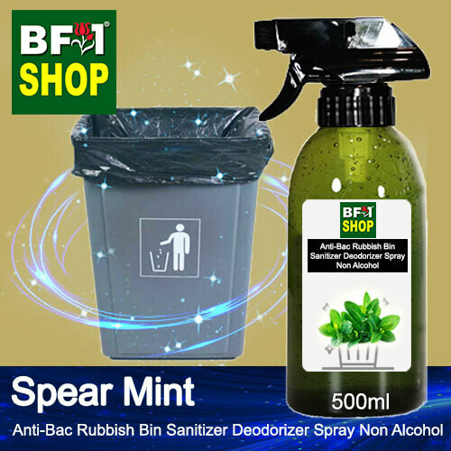 (ABRBSD) mint - Spear Mint Anti-Bac Rubbish Bin Sanitizer Deodorizer Spray - Non Alcohol - 500ml