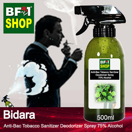 (ABTSD1) Bidara Anti-Bac Tobacco Sanitizer Deodorizer Spray - 75% Alcohol - 500ml