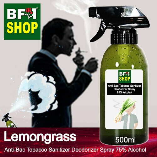 (ABTSD1) Lemongrass Anti-Bac Tobacco Sanitizer Deodorizer Spray - 75% Alcohol - 500ml