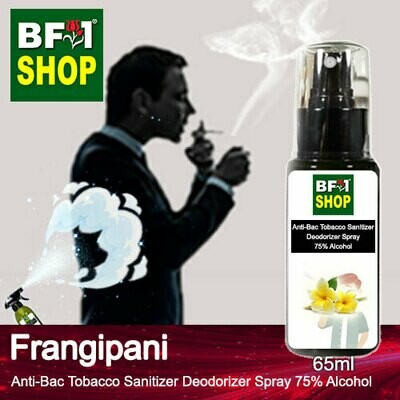 (ABTSD1) Frangipani Anti-Bac Tobacco Sanitizer Deodorizer Spray - 75% Alcohol - 65ml