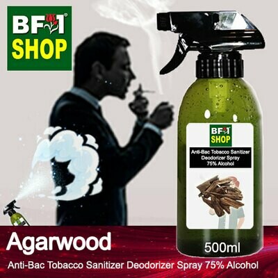 (ABTSD1) Agarwood Anti-Bac Tobacco Sanitizer Deodorizer Spray - 75% Alcohol - 500ml