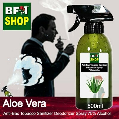 (ABTSD1) Aloe Vera Anti-Bac Tobacco Sanitizer Deodorizer Spray - 75% Alcohol - 500ml