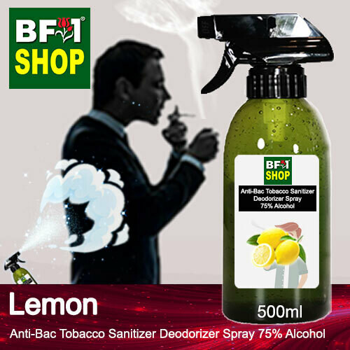 (ABTSD1) Lemon Anti-Bac Tobacco Sanitizer Deodorizer Spray - 75% Alcohol - 500ml