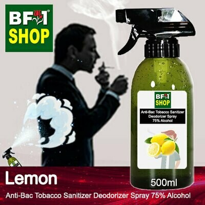 (ABTSD1) Lemon Anti-Bac Tobacco Sanitizer Deodorizer Spray - 75% Alcohol - 500ml