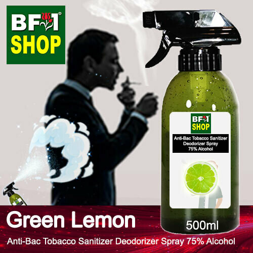 (ABTSD1) Lemon - Green Lemon Anti-Bac Tobacco Sanitizer Deodorizer Spray - 75% Alcohol - 500ml