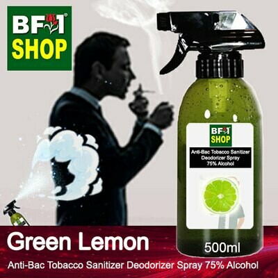(ABTSD1) Lemon - Green Lemon Anti-Bac Tobacco Sanitizer Deodorizer Spray - 75% Alcohol - 500ml