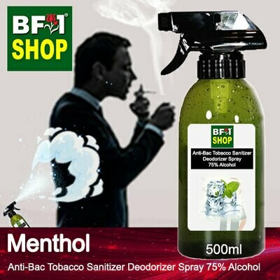 (ABTSD1) Menthol Anti-Bac Tobacco Sanitizer Deodorizer Spray - 75% Alcohol - 500ml