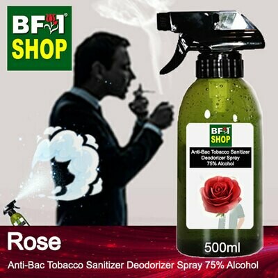 (ABTSD1) Rose Anti-Bac Tobacco Sanitizer Deodorizer Spray - 75% Alcohol - 500ml