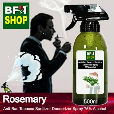 (ABTSD1) Rosemary Anti-Bac Tobacco Sanitizer Deodorizer Spray - 75% Alcohol - 500ml