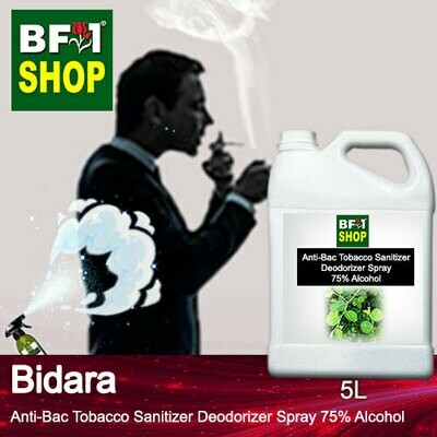 (ABTSD1) Bidara Anti-Bac Tobacco Sanitizer Deodorizer Spray - 75% Alcohol - 5L