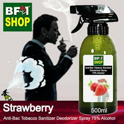 (ABTSD1) Strawberry Anti-Bac Tobacco Sanitizer Deodorizer Spray - 75% Alcohol - 500ml