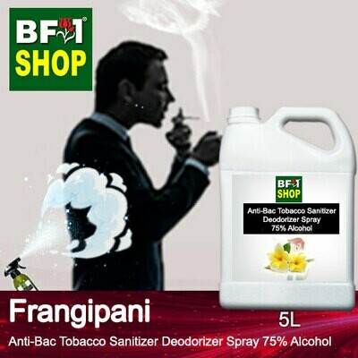 (ABTSD1) Frangipani Anti-Bac Tobacco Sanitizer Deodorizer Spray - 75% Alcohol - 5L